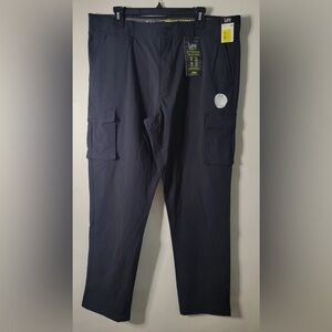 Lee Men's Extreme Motion Synthetic Cargo Pant Charcoal Straight Fit 38W x 34L